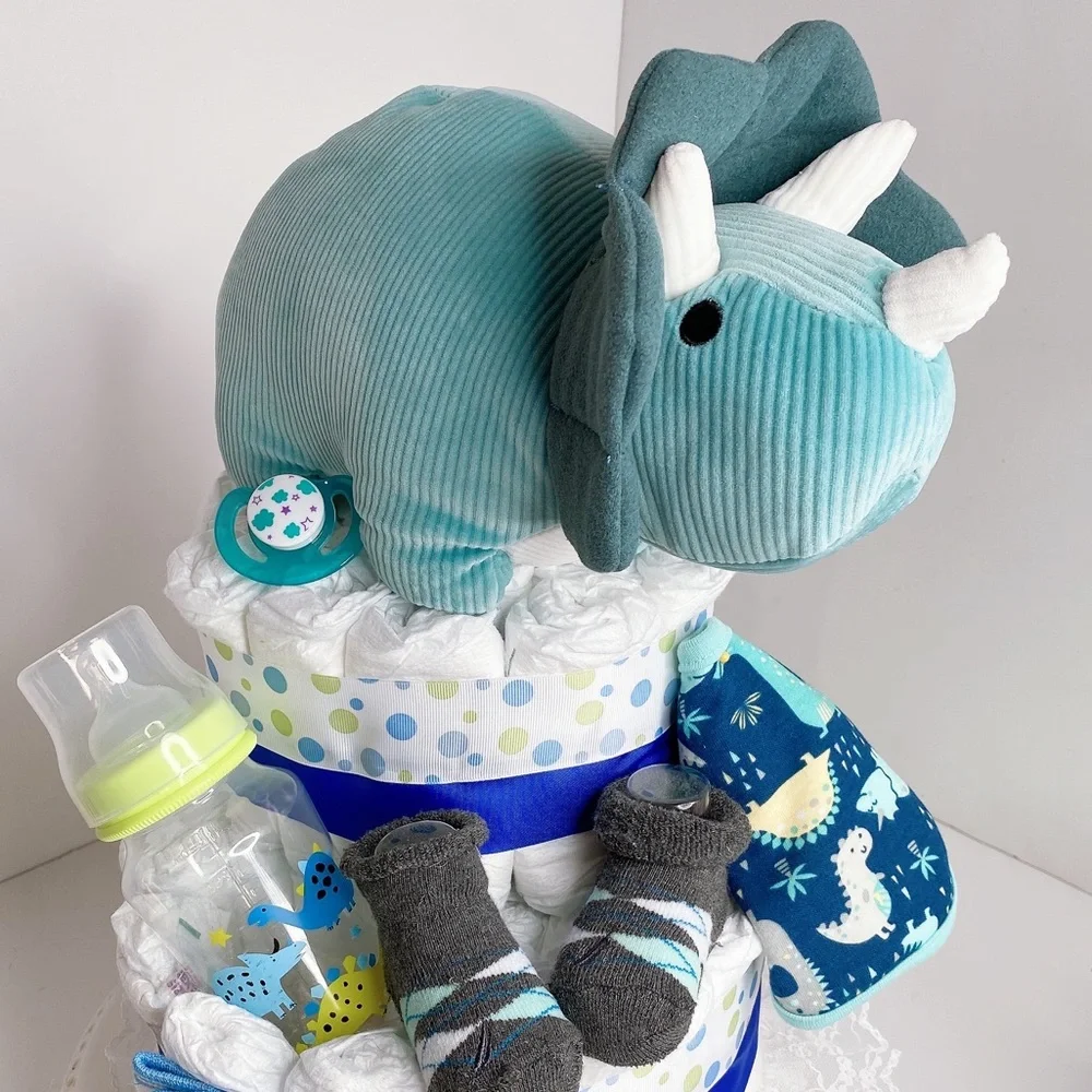 Dinosaur Diaper Cake, Baby shower gift